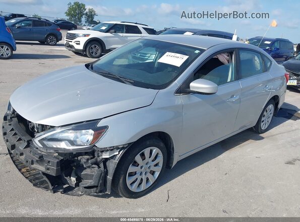 3N1AB7APXHY324998 2017 NISSAN SENTRA Silver Vista tres cuartos delantera izquierda