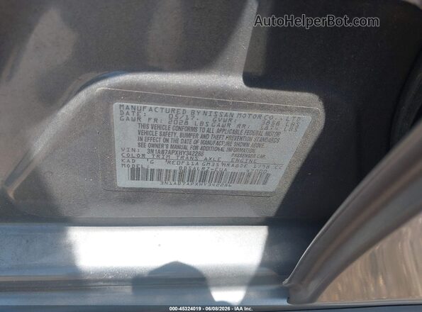 3N1AB7APXHY342286 2017 NISSAN SENTRA Gray 