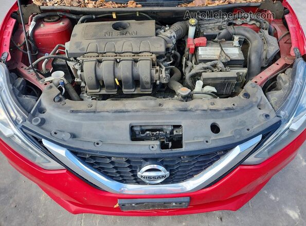 3N1AB7APXHY362375 2017 NISSAN SENTRA Красный Вид задней части салона