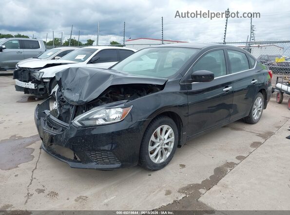 3N1AB7APXJL619845 2018 NISSAN SENTRA Black Przód lewy