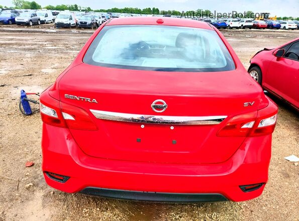 3N1AB7APXJL640792 2018 NISSAN SENTRA Red უკანა ხედი