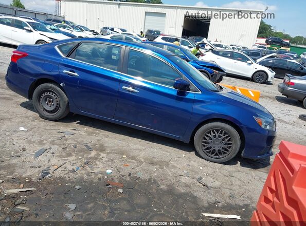 3N1AB7APXJY248284 2018 NISSAN SENTRA Blue Trasero izquierdo