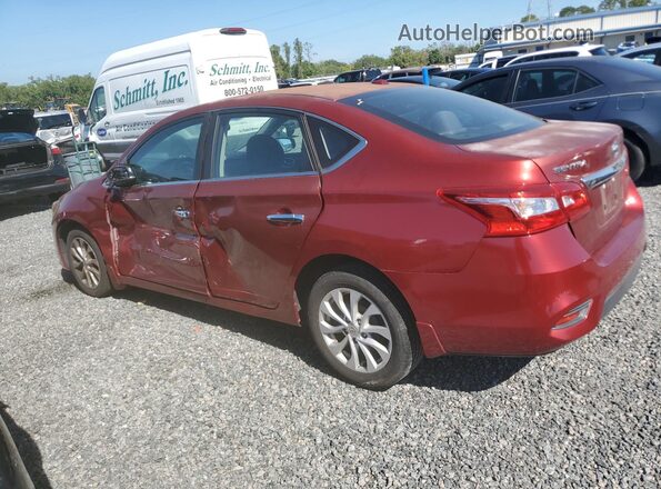 3N1AB7APXJY289689 2018 NISSAN SENTRA Burgundy Rear left