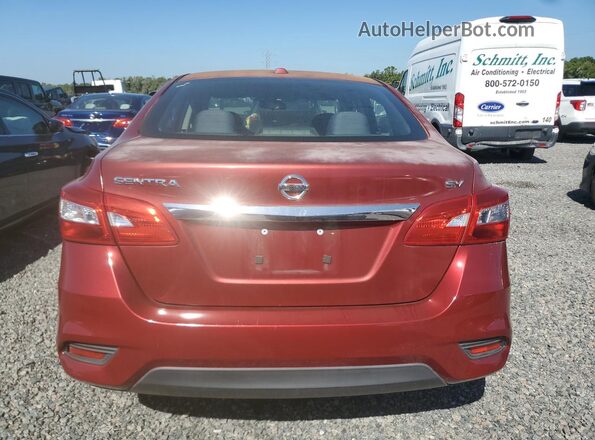 3N1AB7APXJY289689 2018 NISSAN SENTRA Burgundy Rear view