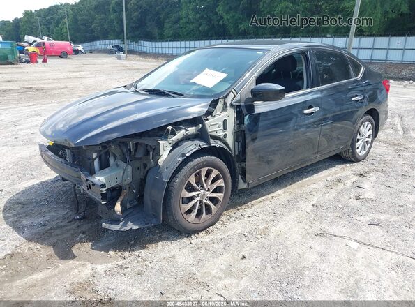 3N1AB7APXJY310878 2018 NISSAN SENTRA Black Vista tres cuartos delantera izquierda