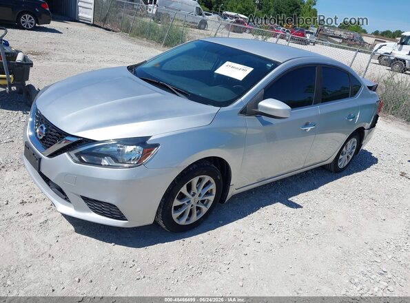 3N1AB7APXKL607860 2019 NISSAN SENTRA Silver Առջևի ձախ երեք քառորդ տեսարան