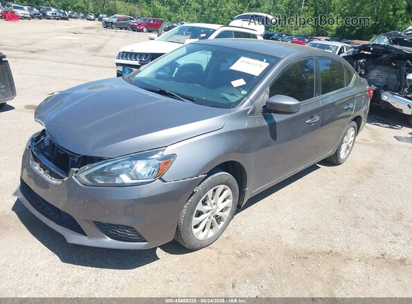 3N1AB7APXKL608653 2019 NISSAN SENTRA Gray Vista tres cuartos delantera izquierda