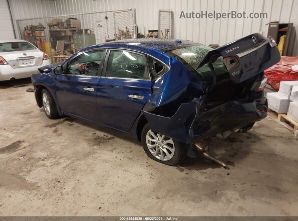 3N1AB7APXKY223158 2019 NISSAN SENTRA Синий Задняя левая четверть