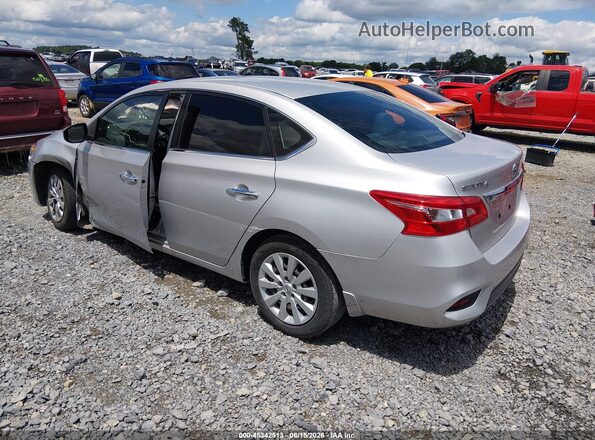 3N1AB7APXKY327312 2019 NISSAN SENTRA Серебряный Задняя левая четверть