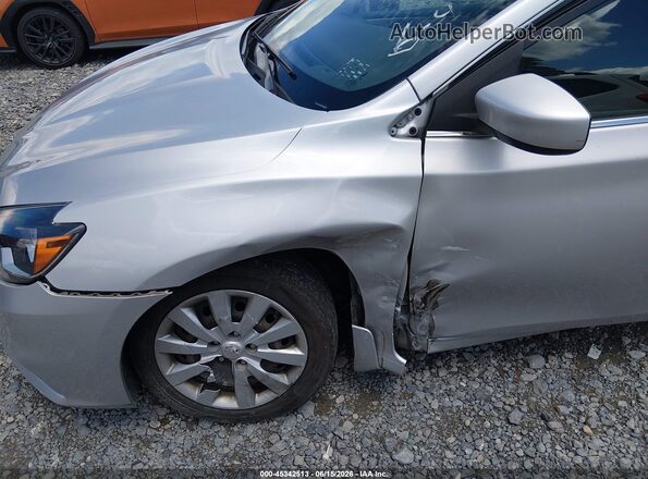 3N1AB7APXKY327312 2019 NISSAN SENTRA Серебряный Вид спереди