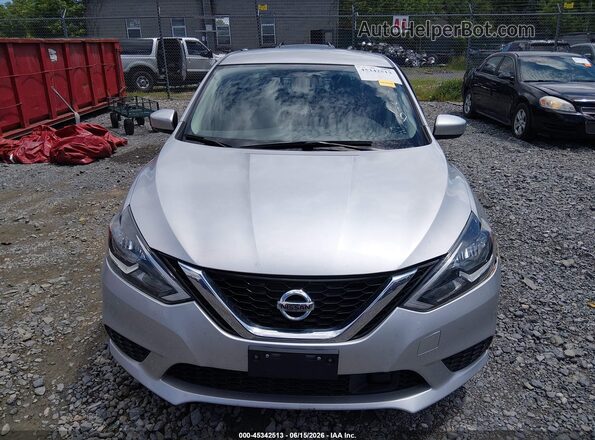 3N1AB7APXKY327312 2019 NISSAN SENTRA Серебряный Вид щитка приборов