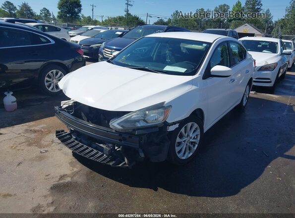 3N1AB7APXKY356115 2019 NISSAN SENTRA White Vista tres cuartos delantera izquierda