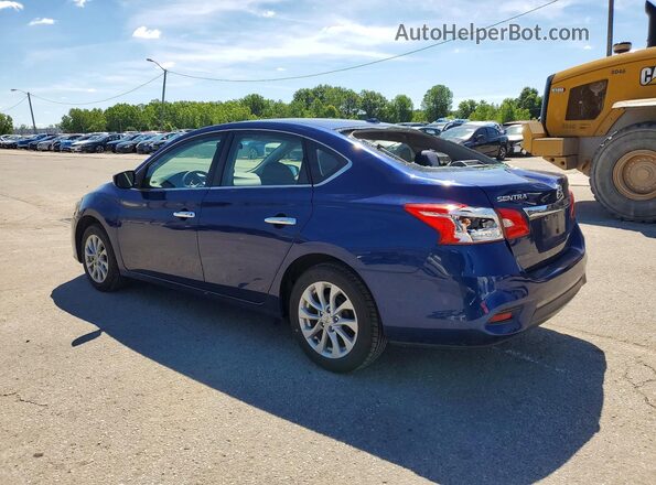3N1AB7APXKY368894 2019 NISSAN SENTRA Синий Задняя левая четверть