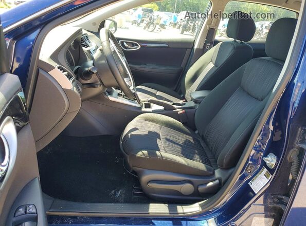 3N1AB7APXKY368894 2019 NISSAN SENTRA Синий Вид салона спереди