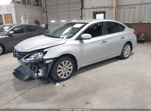 3N1AB7APXKY384545 2019 NISSAN SENTRA Серый Передняя левая четверть