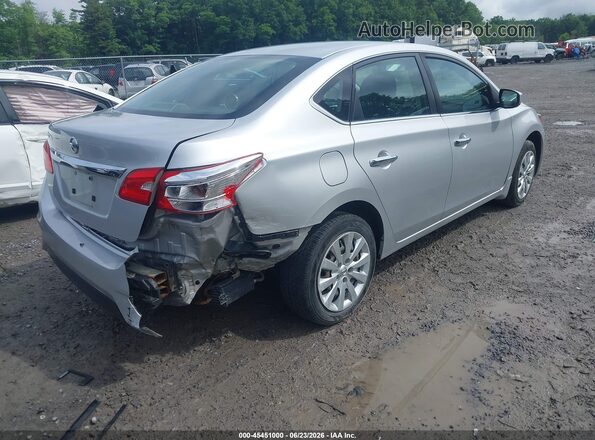 3N1AB7APXKY403983 2019 NISSAN SENTRA Серебряный Задняя правая четверть