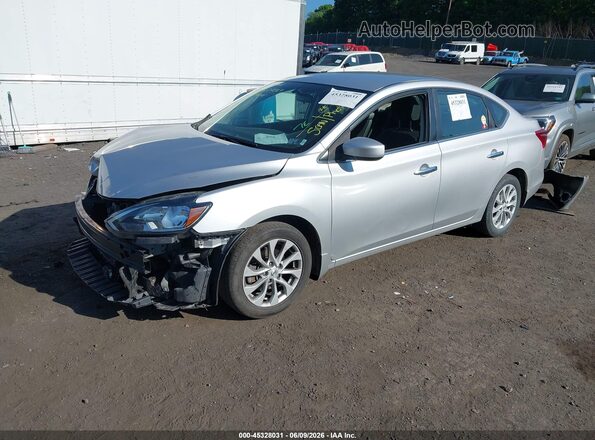 3N1AB7APXKY437860 2019 NISSAN SENTRA Silver Przód lewy