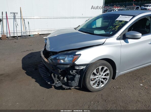 3N1AB7APXKY437860 2019 NISSAN SENTRA Silver Widok z przodu