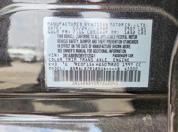 3N1AB8BV0RY312041 2024 NISSAN SENTRA Black Vista del compartimento del motor