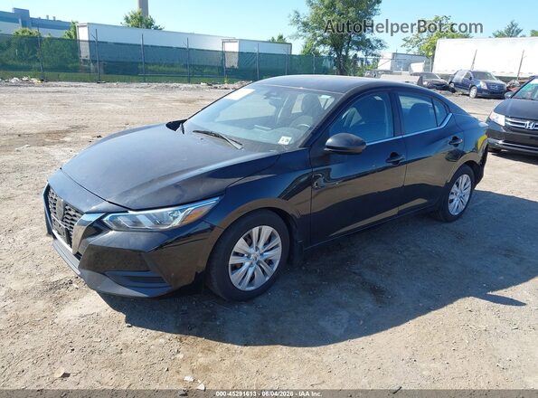 3N1AB8BV1MY226505 2021 NISSAN SENTRA Black წინა მარცხენა ხედი სამი მეოთხედიდან
