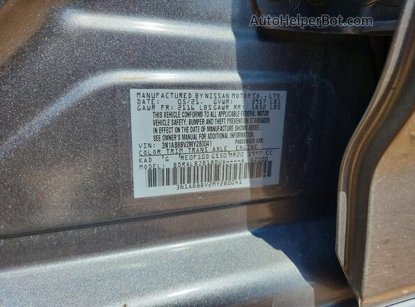 3N1AB8BV2MY280041 2021 NISSAN SENTRA Silver Engine compartment view