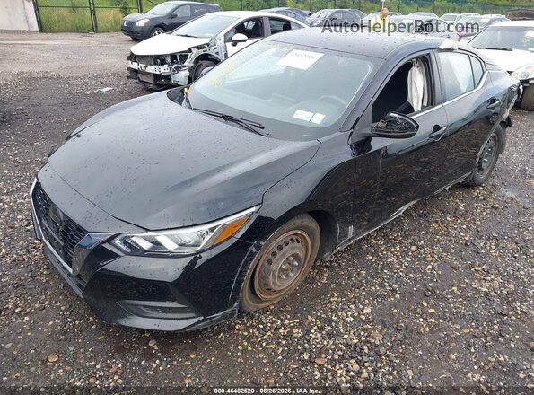 3N1AB8BV3MY227333 2021 NISSAN SENTRA Black Առջևի ձախ երեք քառորդ տեսարան