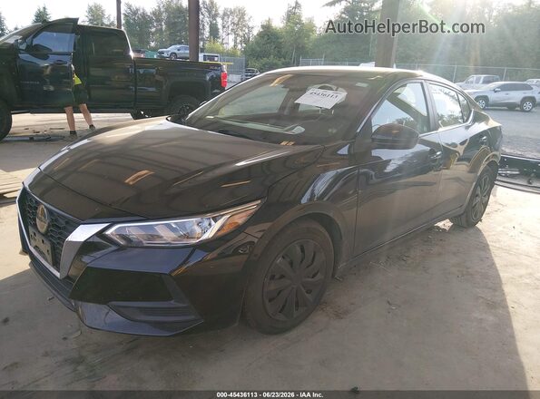 3N1AB8BV3MY234802 2021 NISSAN SENTRA Black წინა მარცხენა ხედი სამი მეოთხედიდან