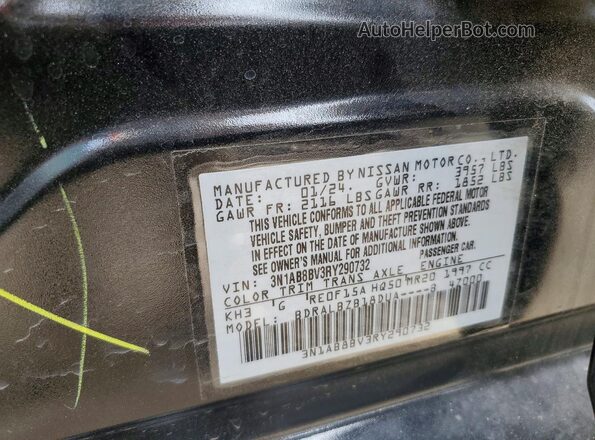 3N1AB8BV3RY290732 2024 NISSAN SENTRA Black Vista del compartimento del motor