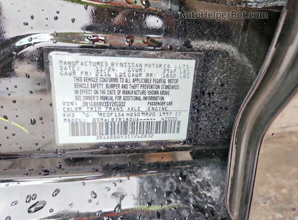 3N1AB8BV3SY260832 2025 NISSAN SENTRA Black Vista de la etiqueta del VIN