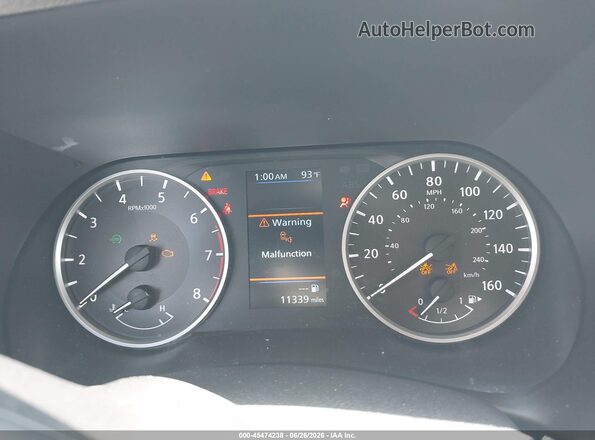 3N1AB8BV3SY389783 2025 NISSAN SENTRA White უკანა სავარძლების ხედი