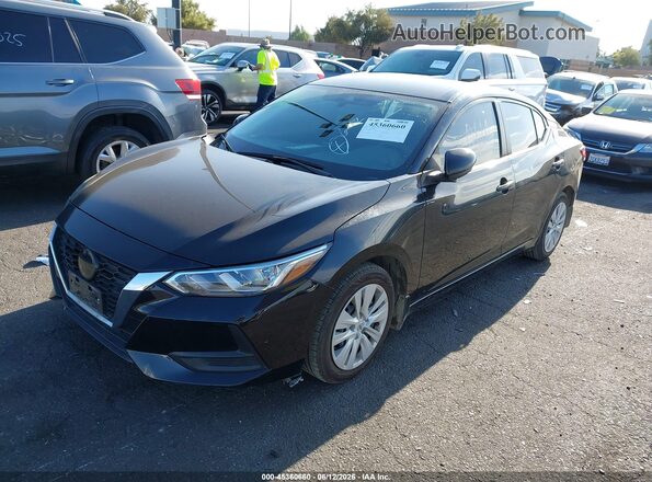 3N1AB8BV4NY282956 2022 NISSAN SENTRA Черный Передняя левая четверть