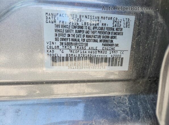 3N1AB8BV4RY223198 2024 NISSAN SENTRA Gray Շարժիչի բաժամունքի տեսք