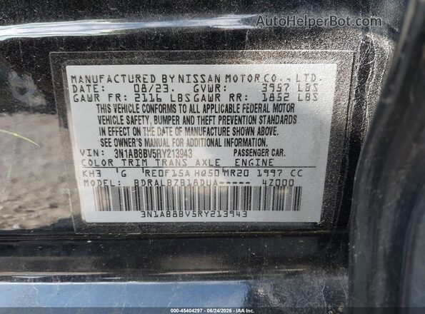 3N1AB8BV5RY213943 2024 NISSAN SENTRA Black Engine compartment view
