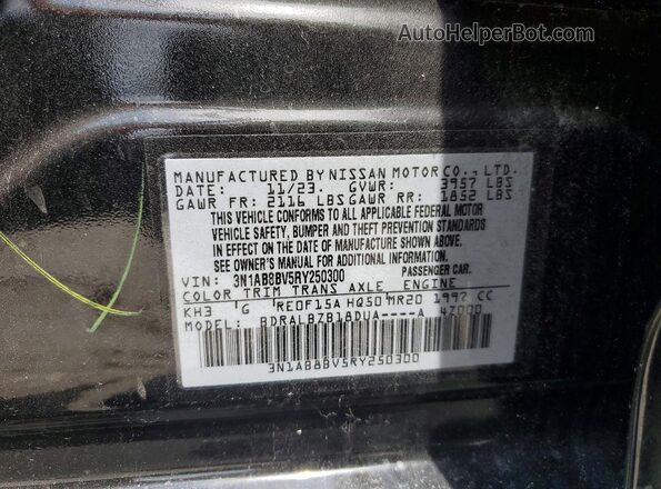 3N1AB8BV5RY250300 2024 NISSAN SENTRA Black ძრავის განყოფილების ხედი