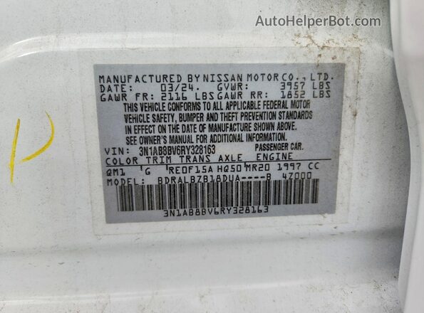 3N1AB8BV6RY328163 2024 NISSAN SENTRA White Engine compartment view