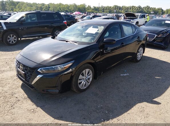 3N1AB8BV7SY261689 2025 NISSAN SENTRA Black Առջևի ձախ երեք քառորդ տեսարան