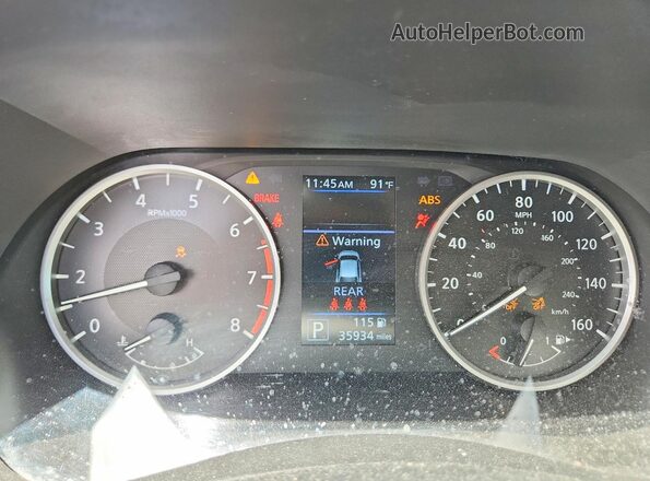 3N1AB8BV8MY314015 2021 NISSAN SENTRA Серый Вид щитка приборов