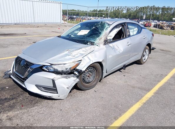 3N1AB8BV8MY317965 2021 NISSAN SENTRA Silver Առջևի ձախ երեք քառորդ տեսարան