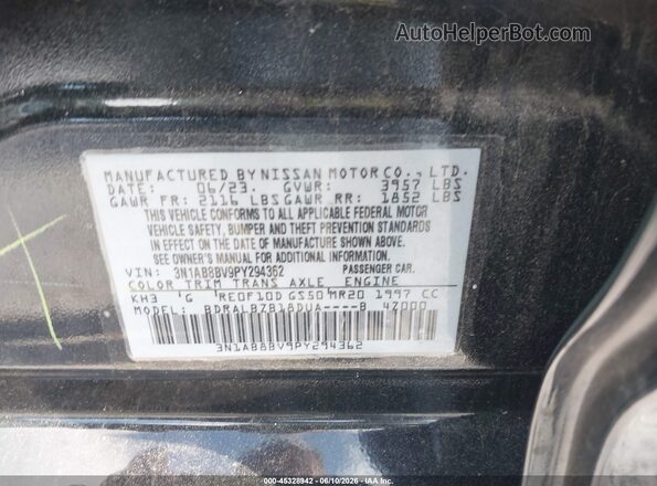 3N1AB8BV9PY294362 2023 NISSAN SENTRA Black Շարժիչի բաժամունքի տեսք