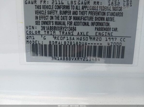 3N1AB8BVXRY213484 2024 NISSAN SENTRA White Շարժիչի բաժամունքի տեսք