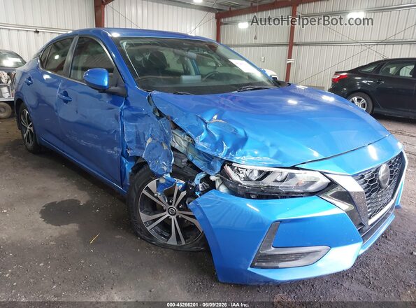 3N1AB8CV0LY298471 2020 NISSAN SENTRA Blue Widok z przodu
