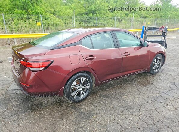 3N1AB8CV0MY221696 2021 NISSAN SENTRA Бордовый 
