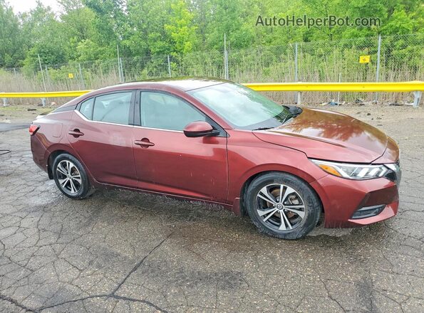 3N1AB8CV0MY221696 2021 NISSAN SENTRA Бордовый 
