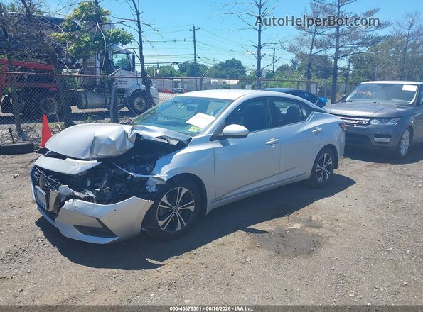 3N1AB8CV0MY267299 2021 NISSAN SENTRA Silver Vista tres cuartos delantera izquierda