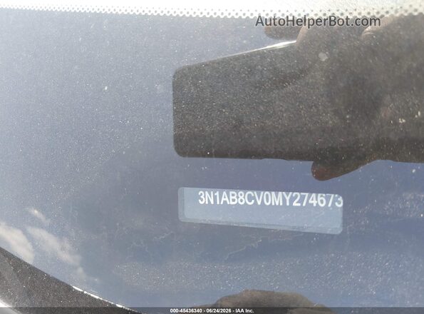 3N1AB8CV0MY274673 2021 NISSAN SENTRA Black Engine compartment view
