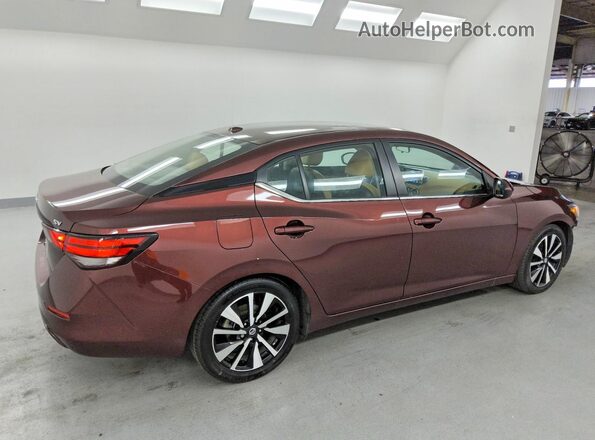 3N1AB8CV0PY245100 2023 NISSAN SENTRA Burgundy Trasero derecho