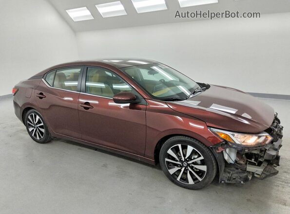 3N1AB8CV0PY245100 2023 NISSAN SENTRA Burgundy Delantero derecho