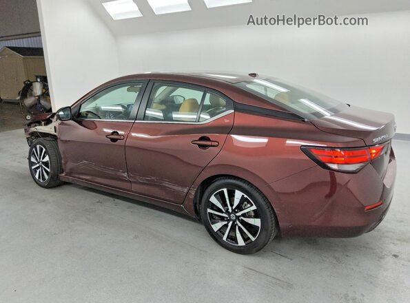 3N1AB8CV0PY245100 2023 NISSAN SENTRA Burgundy Trasero izquierdo