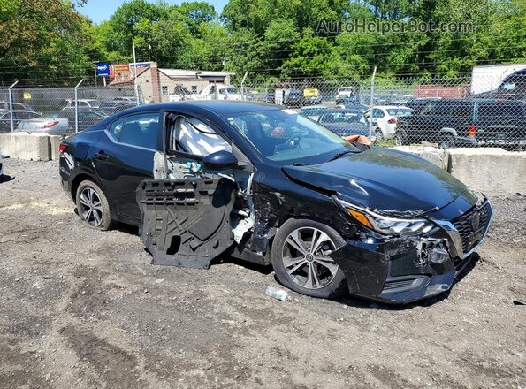 3N1AB8CV0PY257487 2023 NISSAN SENTRA Черный Передняя правая четверть