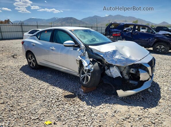 3N1AB8CV0PY296967 2023 NISSAN SENTRA Серебряный Передняя правая четверть